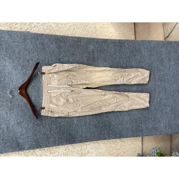 Vuori Pants Mens Small Tan Ripstop Jogger Zip Pocket Drawstring Travel JW450 - Picture 1 of 10